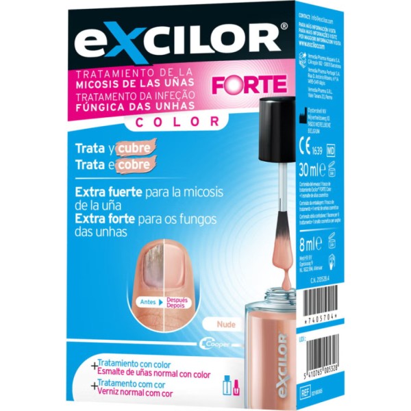 Excilor Forte 30ml + Esmalte Cosmetico Color Nude 8ml
